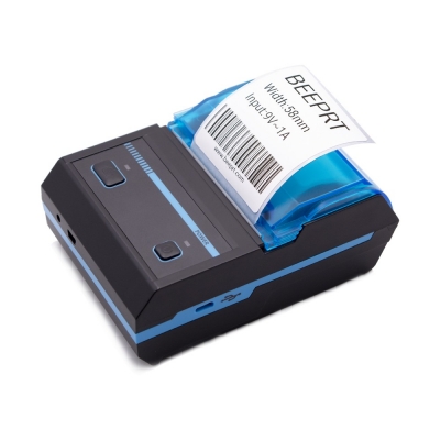 Impressora bluetooth portátil de recibo de etiqueta térmica móvel de 2 polegadas POS bill
